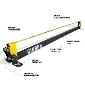 Slackrack is a gibbon slacklines product that replaces the need for having anchoring points to setup a slackline