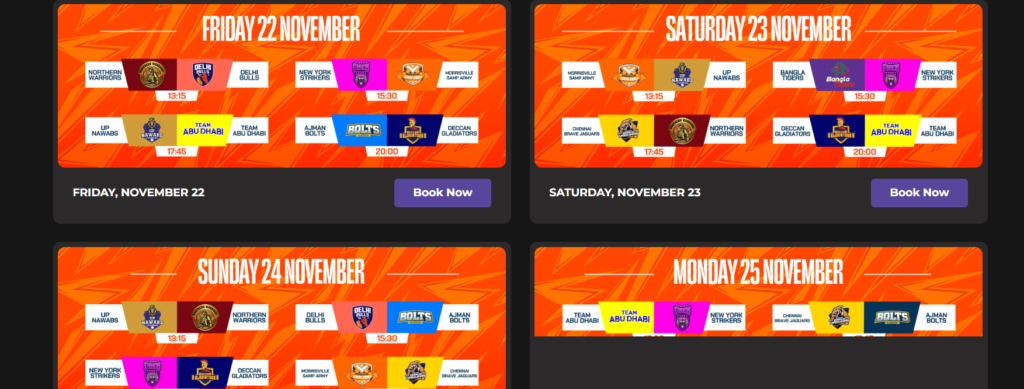 HOW TO BOOK ABU DHABI T10 CRICKET TICKETS step by step