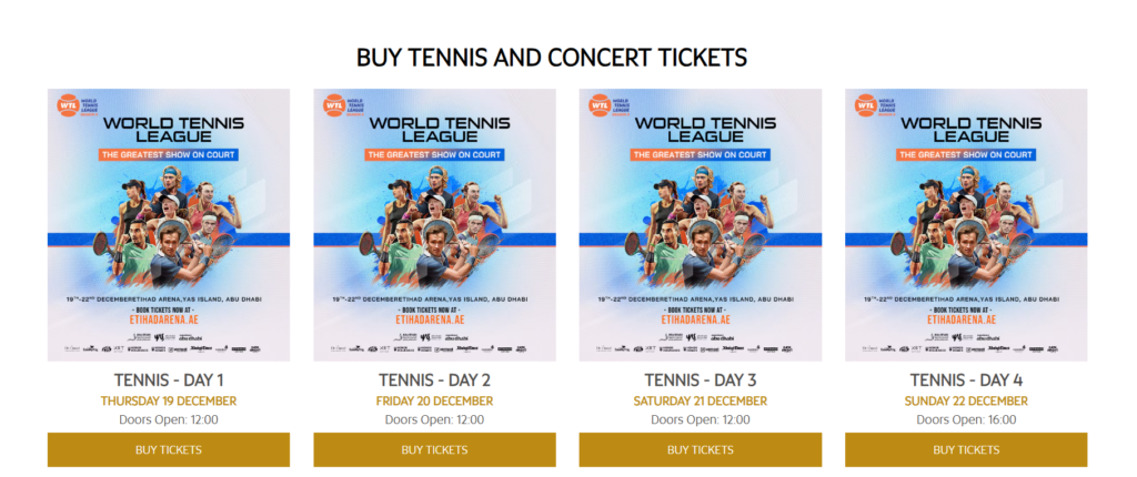 How to Buy World Tennis League Tickets Step by Step