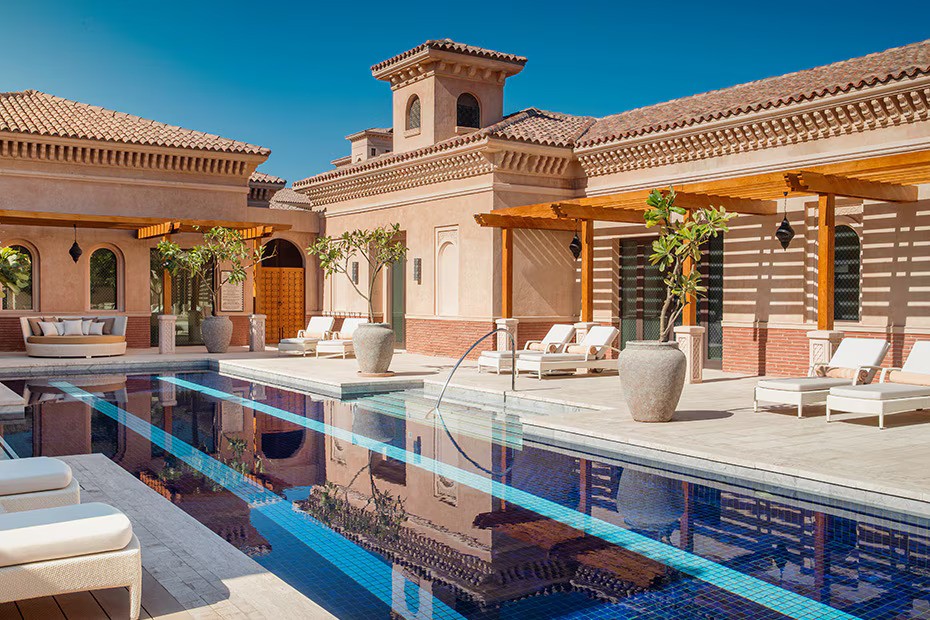 Swimming in the UAE's longest-suspended infinity pool to celebrate National Day.