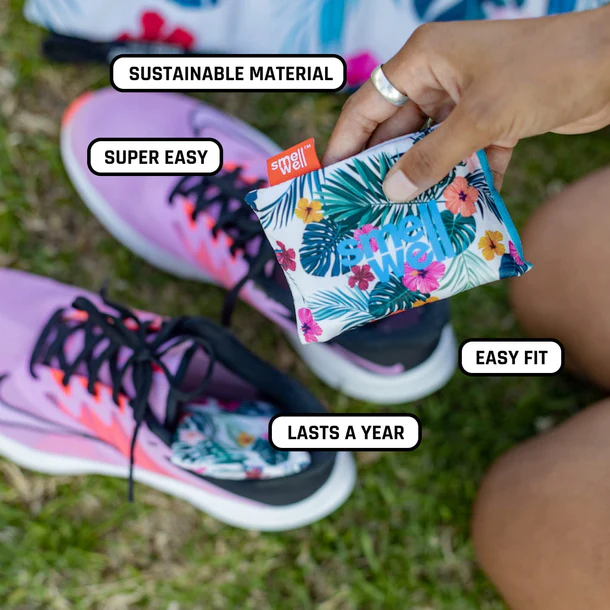 SmellWell™ Freshener Insert, a natural 3-in-1 solution that absorbs moisture, removes odors, and keeps gear fresh after exercise.