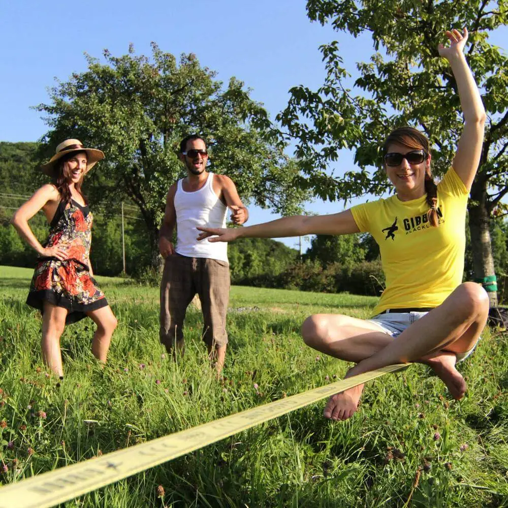 Gibbon Slackline is a great cross-training exercise that helps with agility and focus, which can enhance your marathon performance.