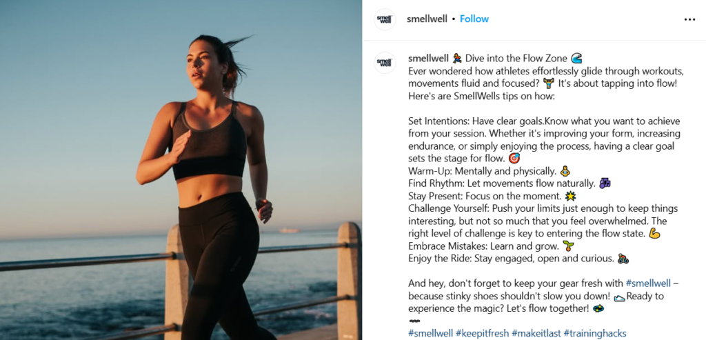 Athlete using SmellWell Freshener Inserts for sports gear and gym bag odor removal.