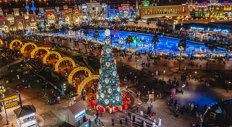 Dubai Christmas lights and decorations at Dubai Mall 2024 holiday season