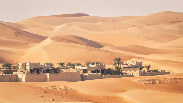 Vast sand dunes of Oman’s Empty Quarter desert, a challenging and peaceful hiking experience