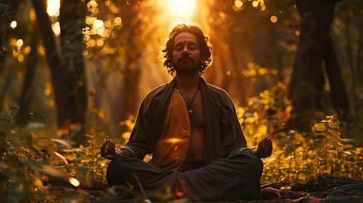 Stress management techniques like meditation to maintain heart health.