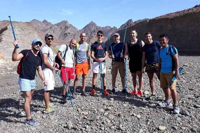 Families enjoying a hike at Hatta Mountains in the UAE. for to meet new people