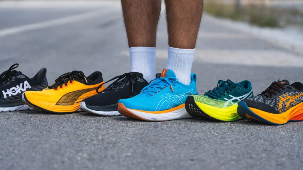 Best marathon shoes for UAE runners, providing cushioning and energy return for long-distance events like the Dubai Marathon.