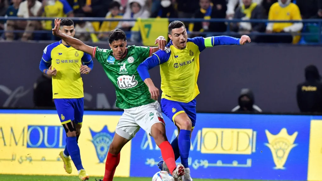 Exciting football match in the Gulf, highlighting sports growth in MENA and major investments in the sports industry.