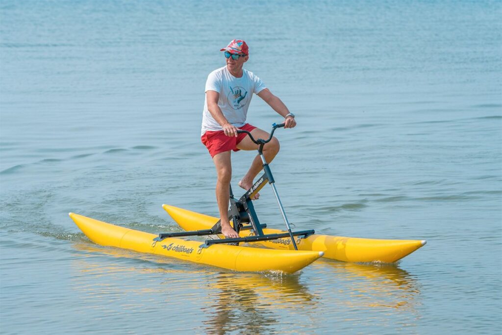Waterbike in UAE offering innovative water-based cardio workout for fitness and weight loss.