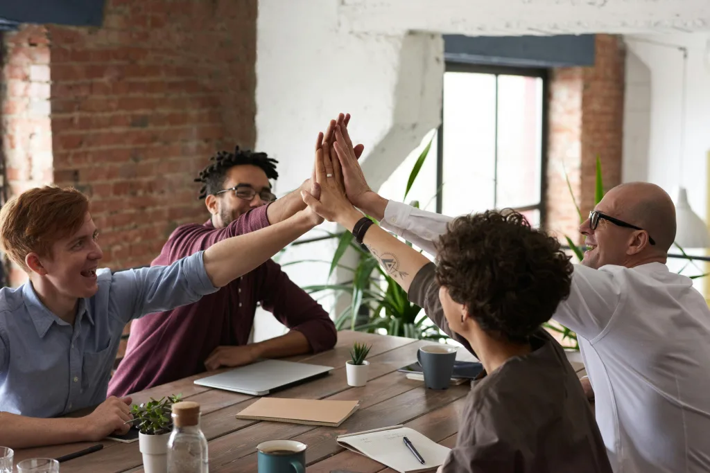 Corporate wellness program boosting employee health and productivity.