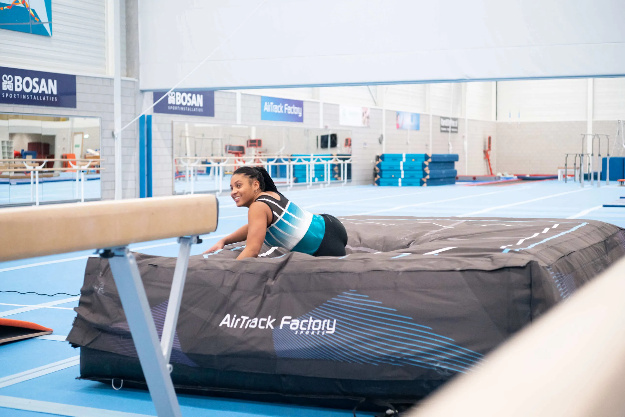 AirTrack & AirBeam foam pit alternatives, ideal for gymnastics, trampoline parks, and home training for safe landings.