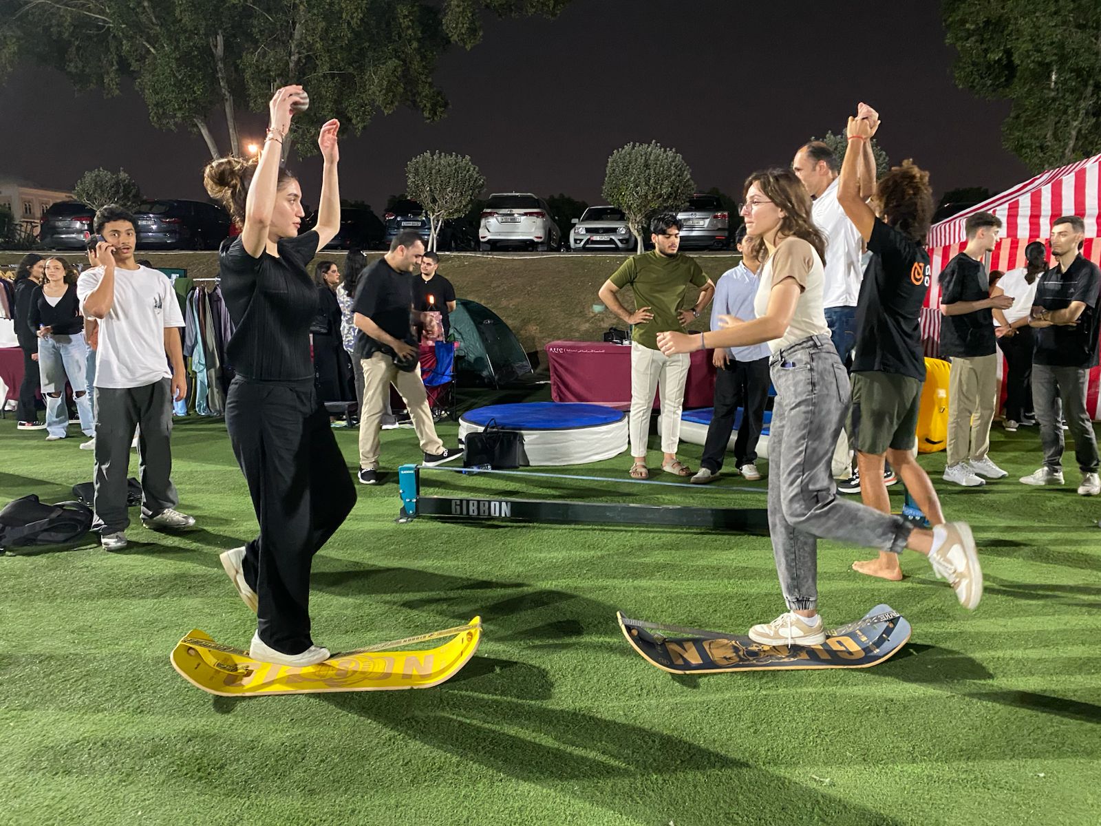 GiBoards and slackracks balance exercise for coordination and core stability in Dubai.