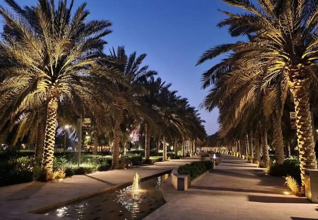 Kids splashing at Umm Al Emarat for parks for kids abu dhabi, 2025