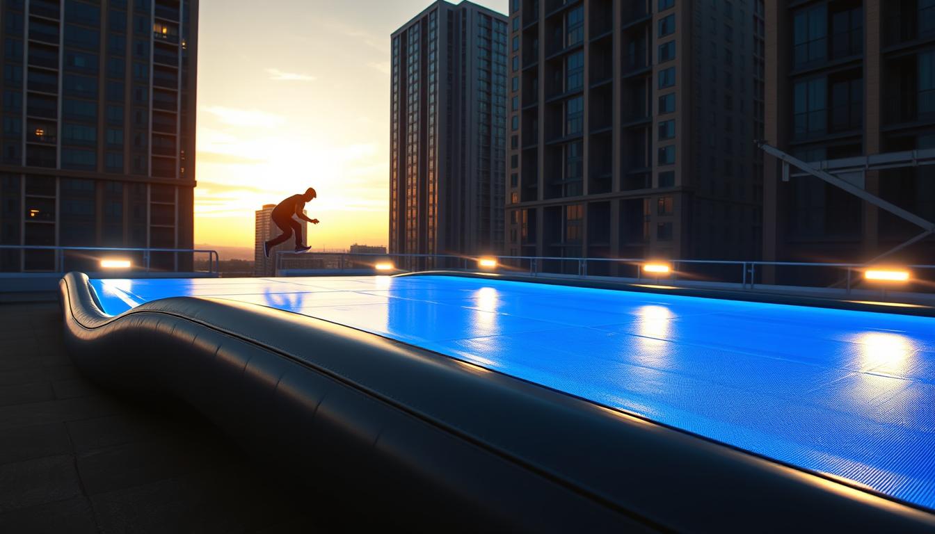 airtrack for parkour training